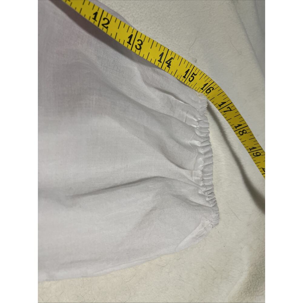 Women’s White Embroidered Bell Sleeve Slit Front Top Small - Picture 10 of 10